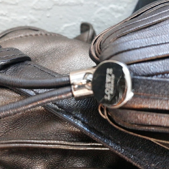 Loewe Flamenco Tassel Bronze Leather Shoulder Bag - Picture 11 of 16